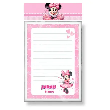 Bloco Destacável Minnie Rosa