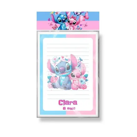 Bloquinho Personalizado - Angel e Stitch