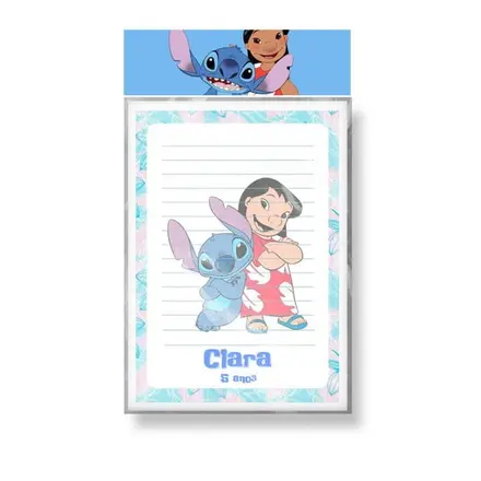 Bloquinho Personalizado -lilo e Stitch