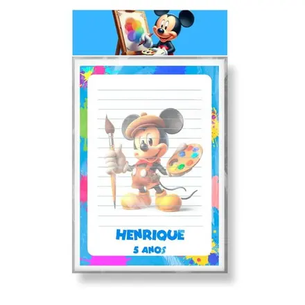 Bloquinho Personalizado - Mickey Pintor