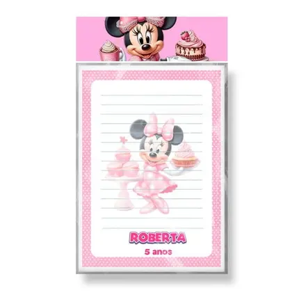 Bloquinho Personalizado - Minnie Confeiteira