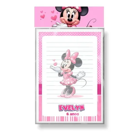Bloquinho Personalizado - Minnie Rosa (modelo 2)