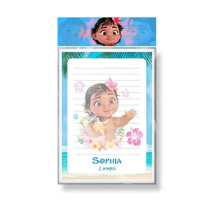 Bloquinho Personalizado - Moana Baby