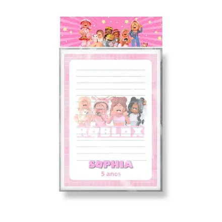 Bloquinho Personalizado - Roblox Girls
