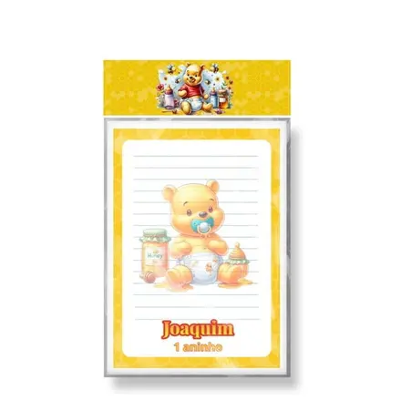 Bloquinho Personalizado - Ursinho Pooh Baby
