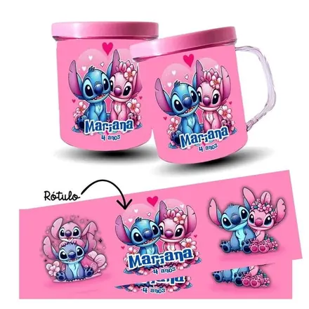 Caneca Personalizada - Angel e Stitch