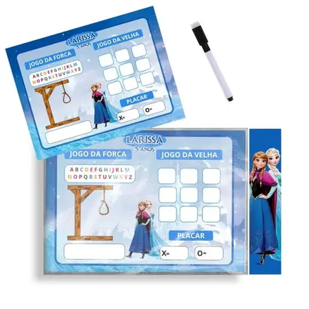 Jogo 2 em 1 Frozen - Jogo da Velha e Jogo da Forca