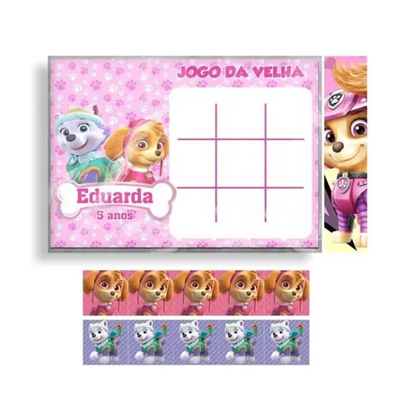 Jogo da Velha - Patrulha Canina Rosa