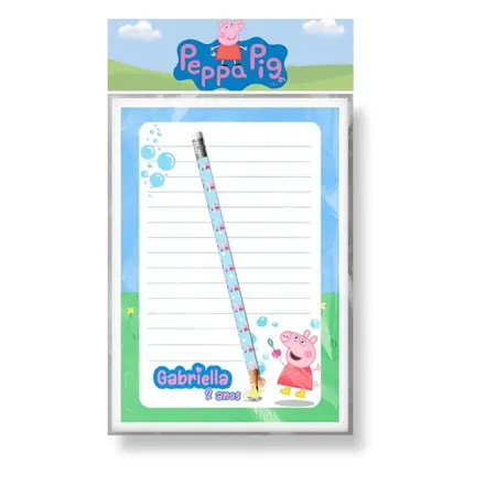 Kit Bloco Destacável + Lápis Peppa Pig (mod 2)