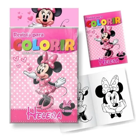 Revista para Colorir - Minnie Rosa