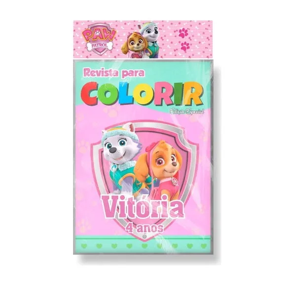 Revista para Colorir - Patrulha Canina (rosa)