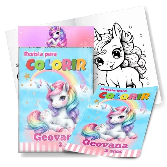 Revista para Colorir - Unicórnio