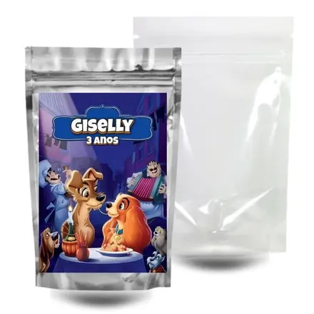 Saquinho Surpresa Zip Lock 10x15 - a Dama e o Vagabundo