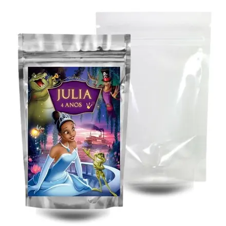 Saquinho Surpresa Zip Lock 10x15 - a Princesa e o Sapo