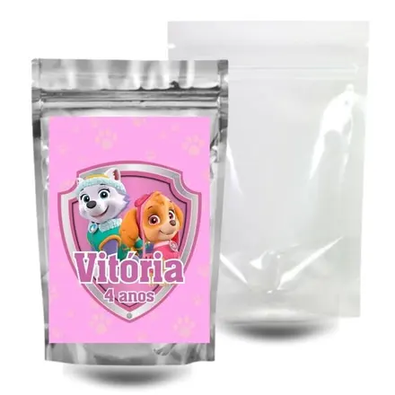 Saquinho Surpresa Zip Lock 10x15 - Patrulha Canina