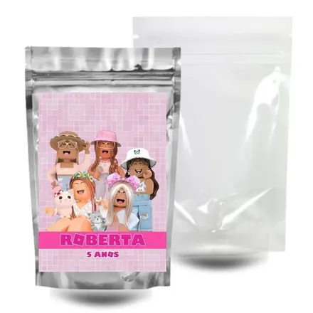 Saquinho Surpresa Zip Lock 10x15 - Roblox Girls